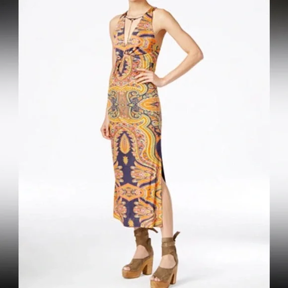 FREE PEOPLE Sin City Midi Dress - Sz. S - Picture 2 of 8